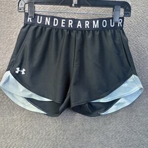 Under Armour HeatGear Running Shorts Womens Small Black Gym Activewear